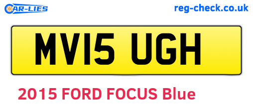 MV15UGH are the vehicle registration plates.