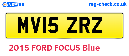 MV15ZRZ are the vehicle registration plates.