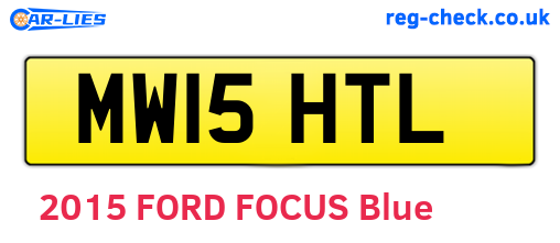 MW15HTL are the vehicle registration plates.