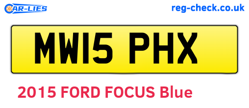 MW15PHX are the vehicle registration plates.