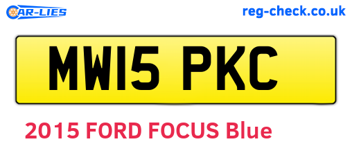 MW15PKC are the vehicle registration plates.