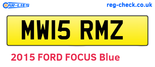 MW15RMZ are the vehicle registration plates.