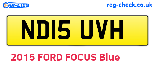 ND15UVH are the vehicle registration plates.