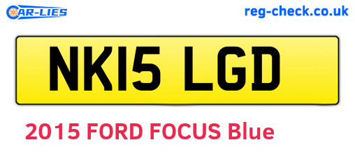 NK15LGD are the vehicle registration plates.