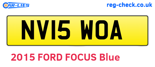 NV15WOA are the vehicle registration plates.