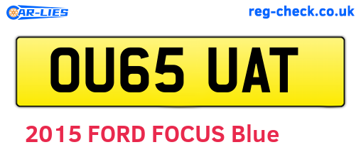OU65UAT are the vehicle registration plates.