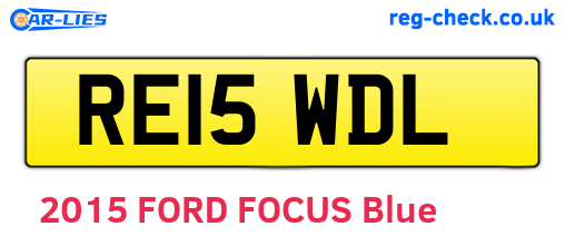 RE15WDL are the vehicle registration plates.