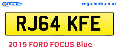 RJ64KFE are the vehicle registration plates.