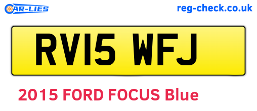 RV15WFJ are the vehicle registration plates.