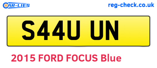 S44UUN are the vehicle registration plates.
