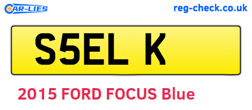 S5ELK are the vehicle registration plates.