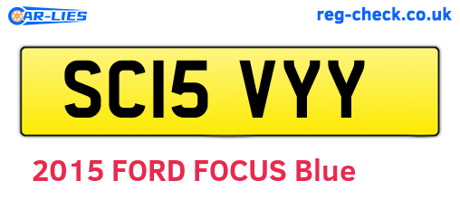SC15VYY are the vehicle registration plates.