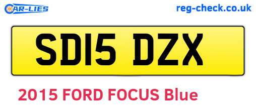 SD15DZX are the vehicle registration plates.