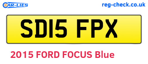 SD15FPX are the vehicle registration plates.