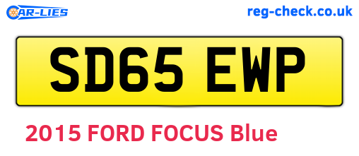 SD65EWP are the vehicle registration plates.