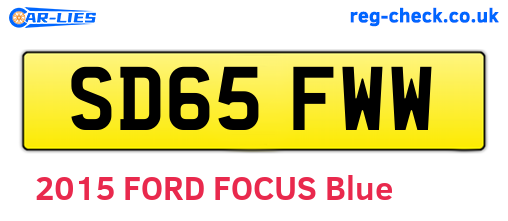 SD65FWW are the vehicle registration plates.