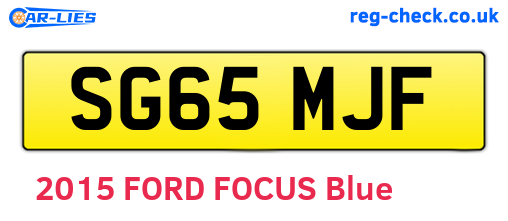 SG65MJF are the vehicle registration plates.