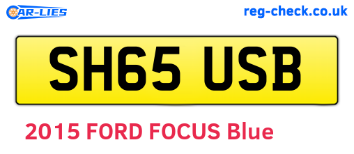 SH65USB are the vehicle registration plates.