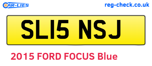 SL15NSJ are the vehicle registration plates.
