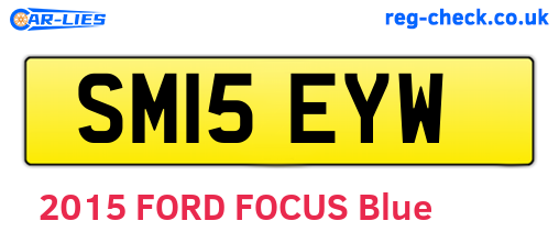 SM15EYW are the vehicle registration plates.