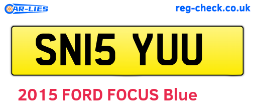 SN15YUU are the vehicle registration plates.