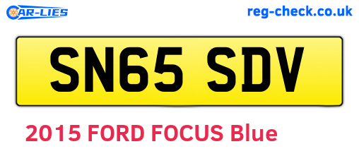 SN65SDV are the vehicle registration plates.