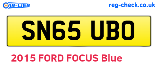 SN65UBO are the vehicle registration plates.