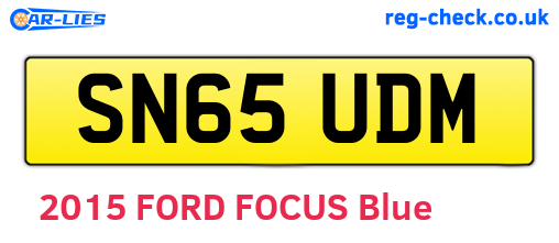 SN65UDM are the vehicle registration plates.