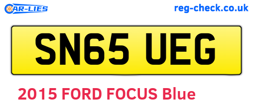 SN65UEG are the vehicle registration plates.