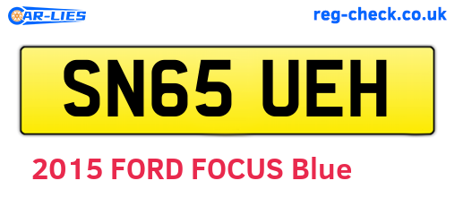 SN65UEH are the vehicle registration plates.
