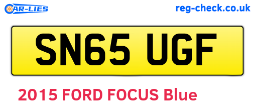 SN65UGF are the vehicle registration plates.