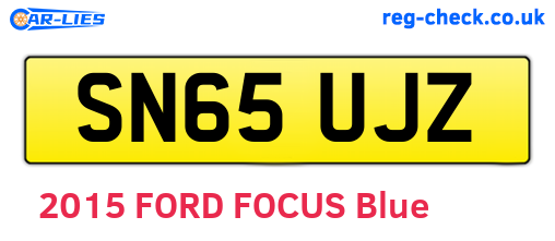 SN65UJZ are the vehicle registration plates.