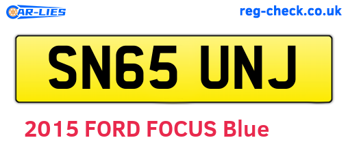 SN65UNJ are the vehicle registration plates.