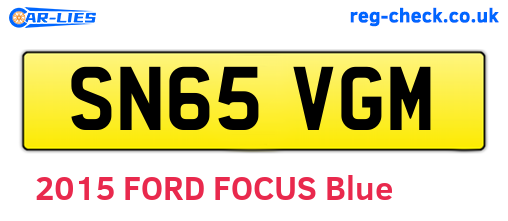 SN65VGM are the vehicle registration plates.