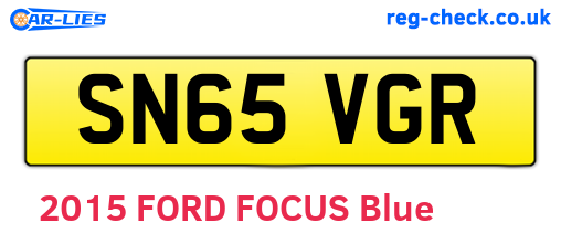 SN65VGR are the vehicle registration plates.