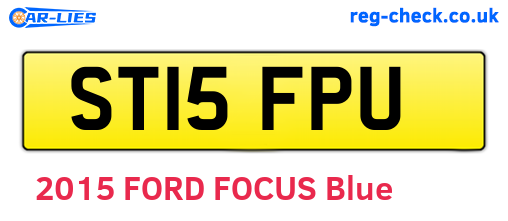 ST15FPU are the vehicle registration plates.