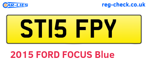 ST15FPY are the vehicle registration plates.