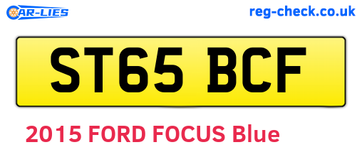 ST65BCF are the vehicle registration plates.