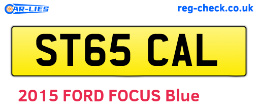 ST65CAL are the vehicle registration plates.