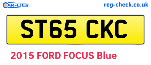 ST65CKC are the vehicle registration plates.