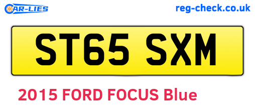 ST65SXM are the vehicle registration plates.