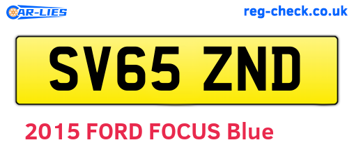 SV65ZND are the vehicle registration plates.