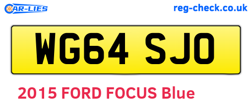 WG64SJO are the vehicle registration plates.