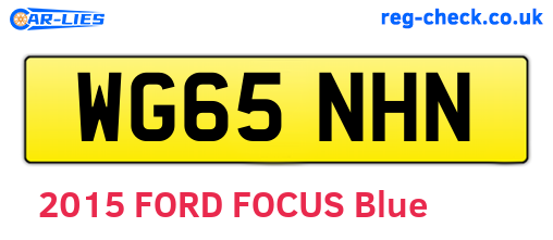 WG65NHN are the vehicle registration plates.