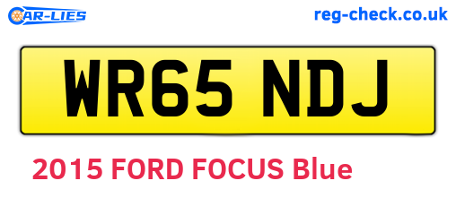 WR65NDJ are the vehicle registration plates.