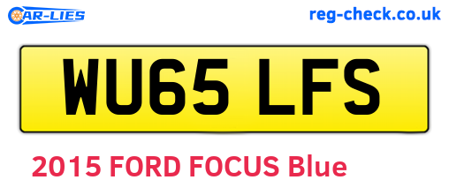 WU65LFS are the vehicle registration plates.