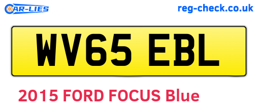WV65EBL are the vehicle registration plates.