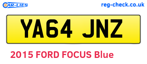 YA64JNZ are the vehicle registration plates.