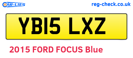 YB15LXZ are the vehicle registration plates.