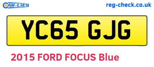 YC65GJG are the vehicle registration plates.